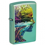��������� Zippo - 46233 One with Nature High Polish Green