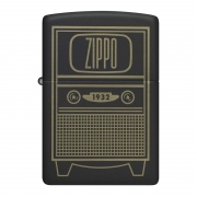 ��������� Zippo - 48619 Vintage TV Design Black Matte